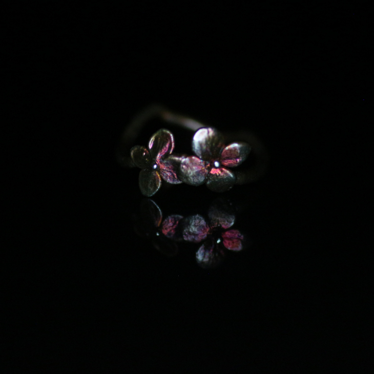 Ring in silver, Hydrangea , фото 4