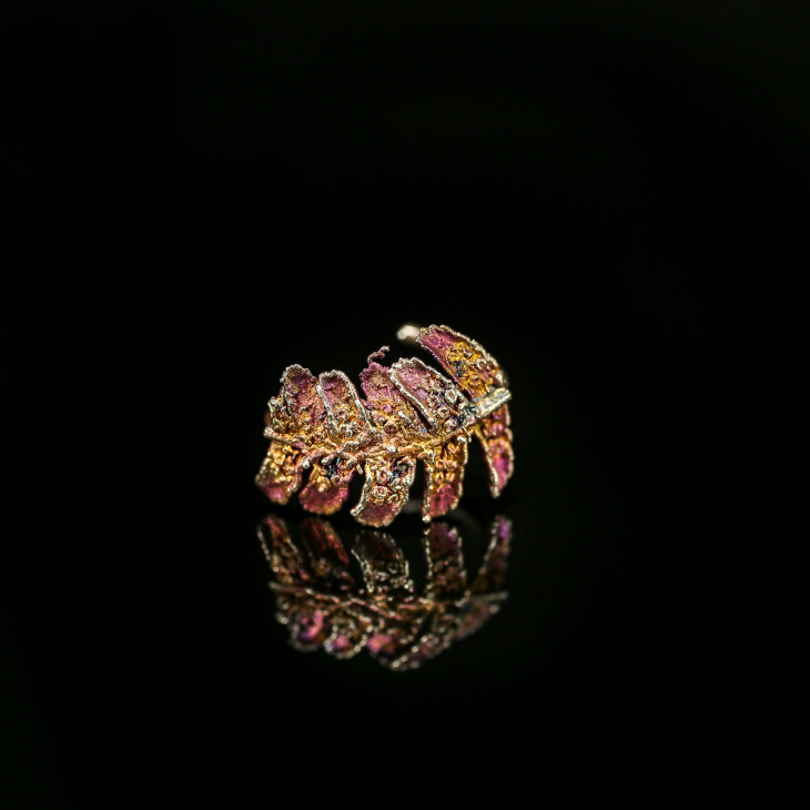 Кольцо в серебре Fern Flower, Папоротник, фото 3