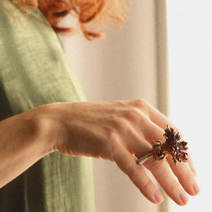 Кольцо в серебре Fleur de Magique, Одуванчик, фото 5