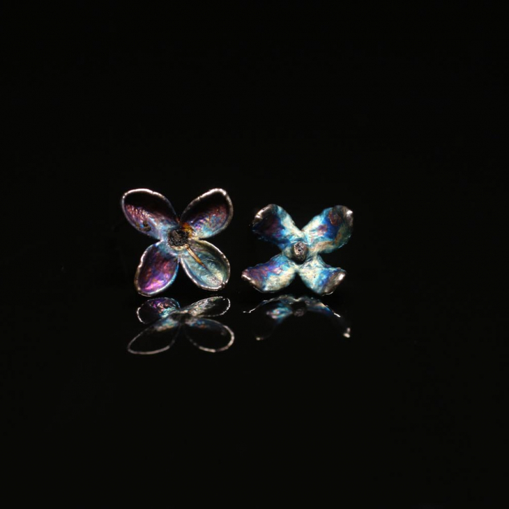 Серьги в серебре Fleur de Magique, Сирень, фото 2