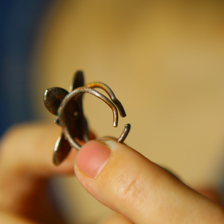 Ring in silver, Hydrangea , фото 3