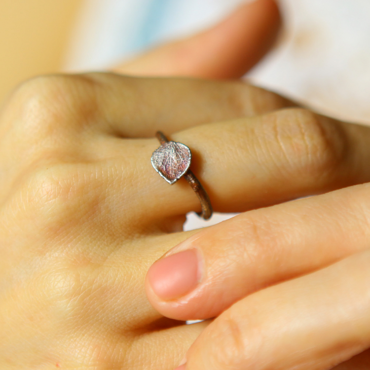 Ring in silver, Hydrangea , фото 2