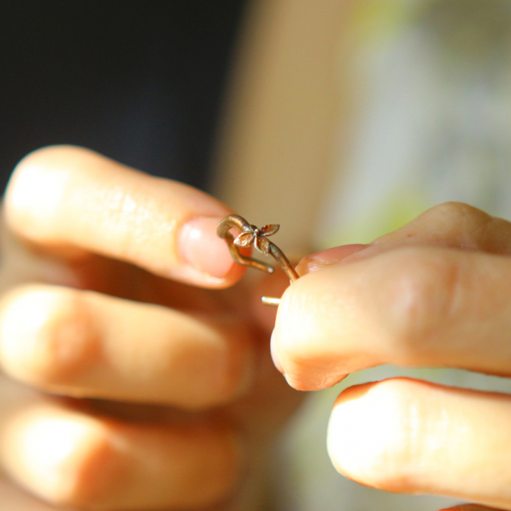 Ring in silver, Hydrangea , фото 3