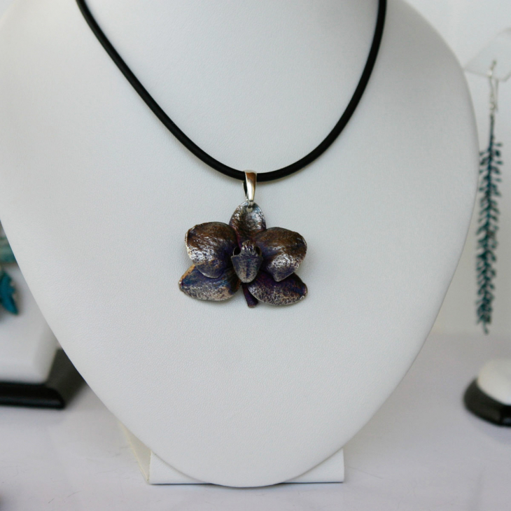 Кулон в серебре Fleur de Magique, Орхидея, фото 2