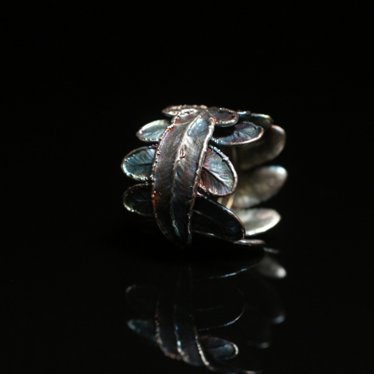 Кольцо Fern Flower в серебре, Папоротник, фото 3