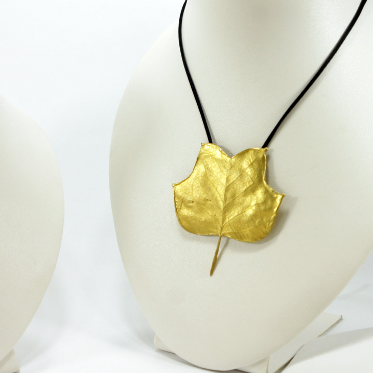 Кулон в золоте Love Alchemy, Тюльпановое дерево, фото 2