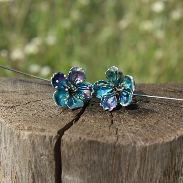 Серьги в серебре Fleur de Magique, Абрикос, фото 4