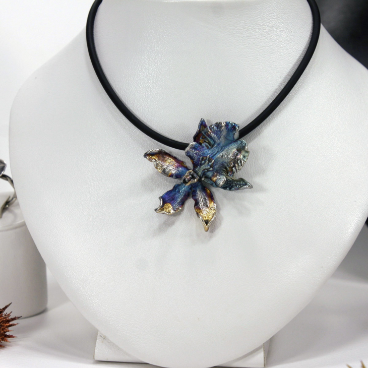 Кулон в серебре Fleur de Magique, Орхидея, фото 2