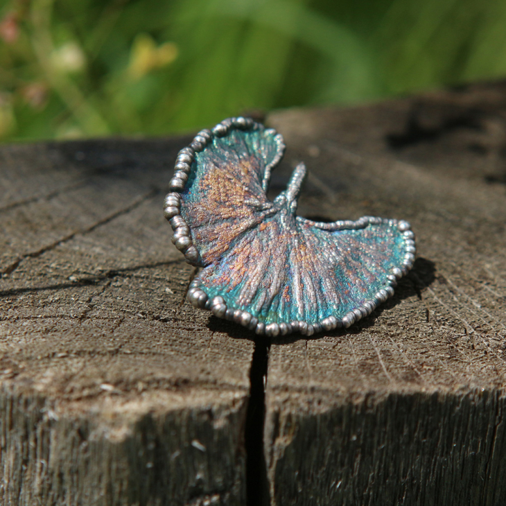 Моносерьга в серебре Love Alchemy, Гинкго, фото 3