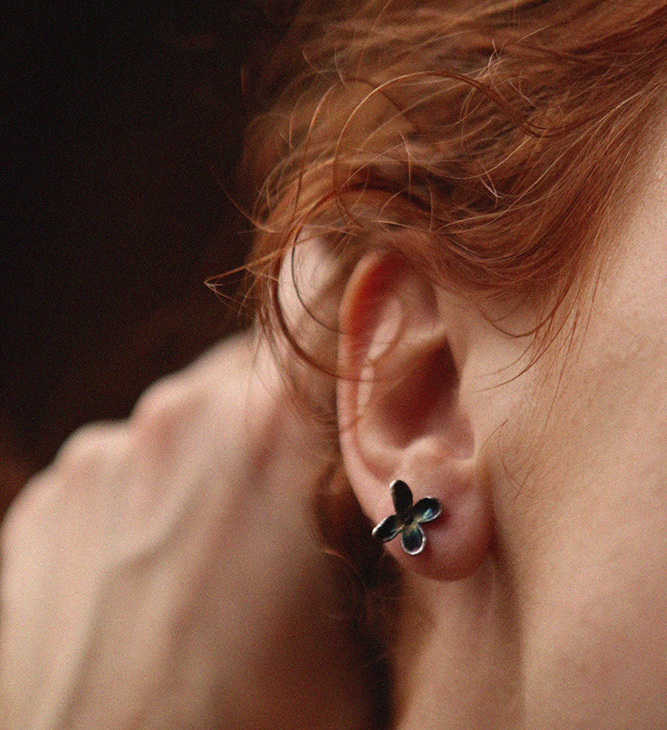 Серьги в серебре Fleur de Magique, Cирень, фото 3