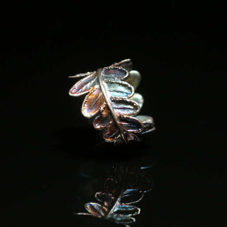 Кольцо Fern Flower в серебре, Папоротник, фото 4