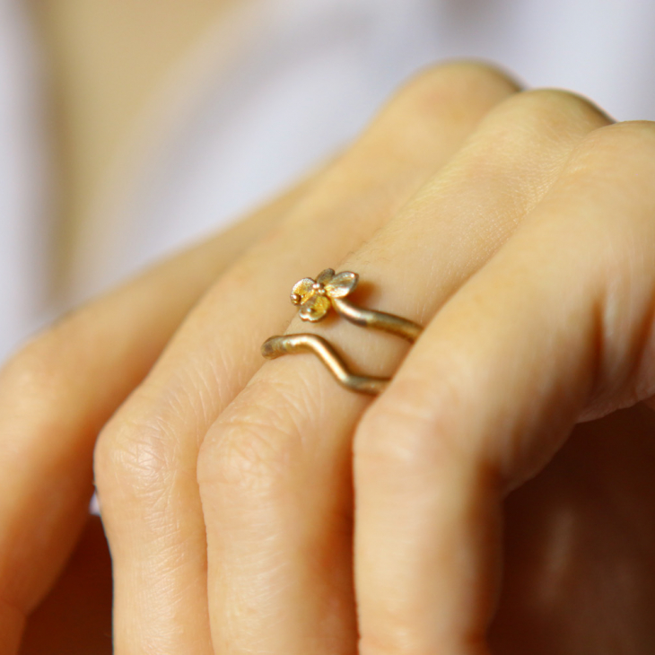 Ring in silver, Hydrangea , фото 2