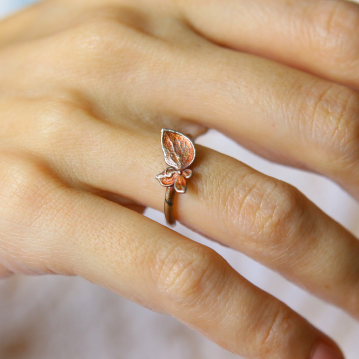 Ring in silver, Hydrangea , фото 3