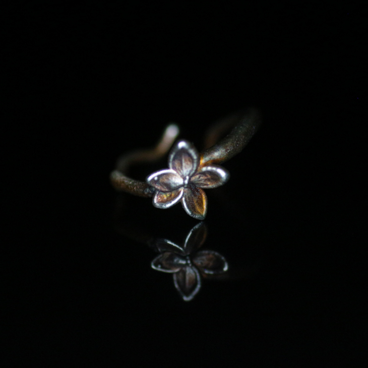 Ring in silver, Hydrangea , фото 4