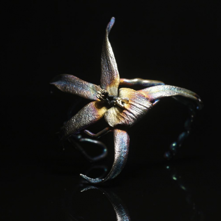 Браслет в серебре Fleur de Magique, Орхидея, фото 5