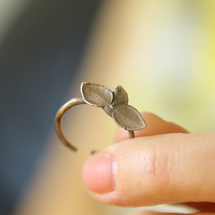 Ring in silver, Hydrangea , фото 3