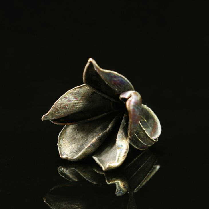Кольцо-подвеска в серебре Fleur de Magique, Плюмерия, фото 1