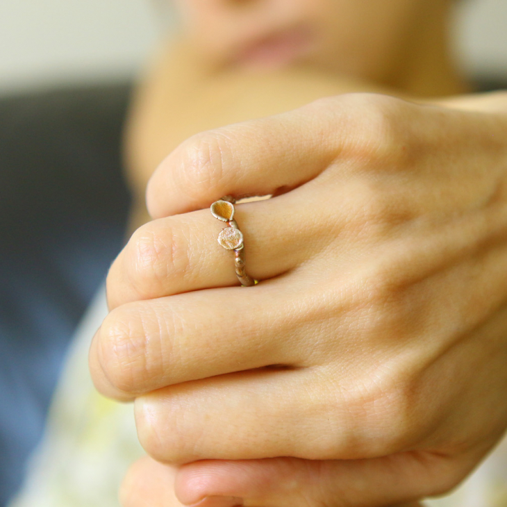 Ring in silver, Hydrangea , фото 1