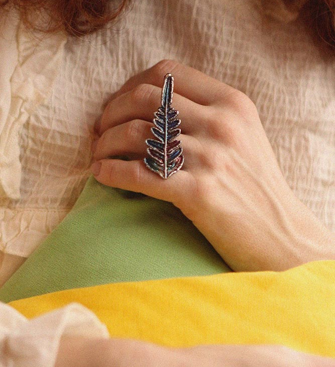 Кольцо в серебре Fern Flower, Папоротник, фото 2