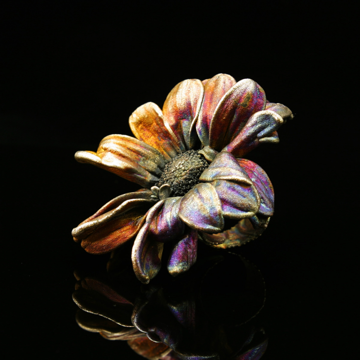 Кольцо в серебре Fleur de Magique, Хризантема, фото 2