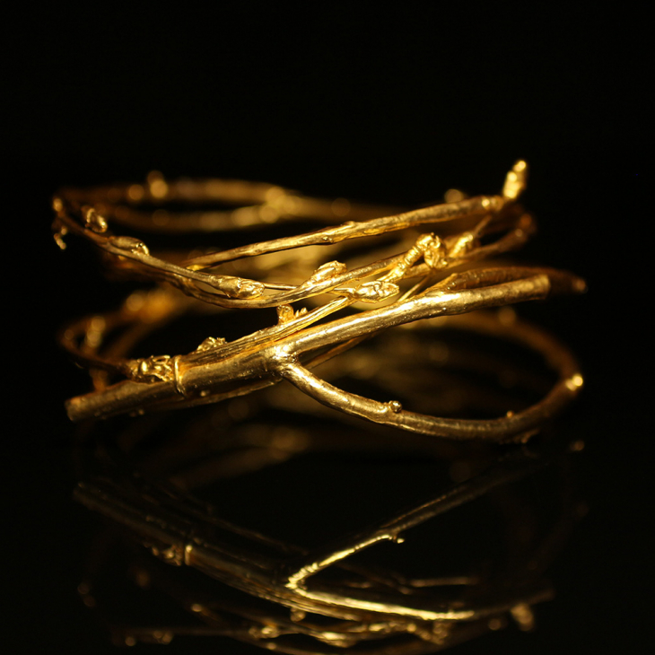 Браслет в золоте Flora, Береза, фото 4