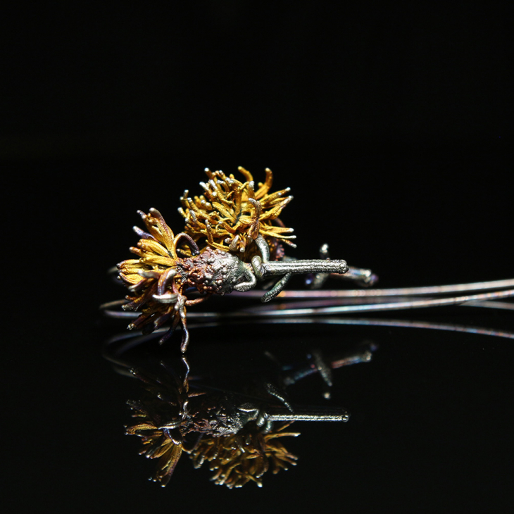 Серьги в серебре Fleur de Magique, Васильки, фото 2