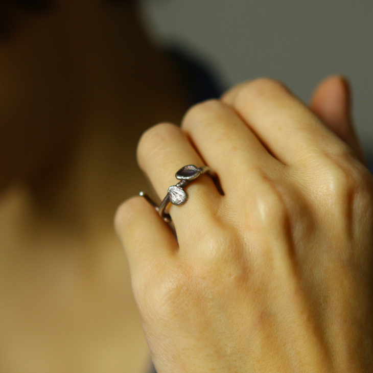 Ring in silver, Hydrangea , фото 1