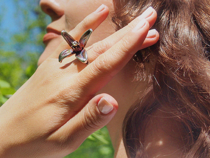 Кольцо в серебре Fleur de Magique, Апельсин, фото 2