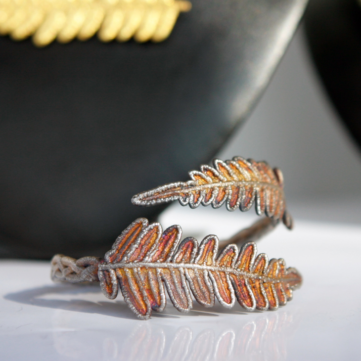 Браслет Fern Flower в серебре, Папоротник, фото 2