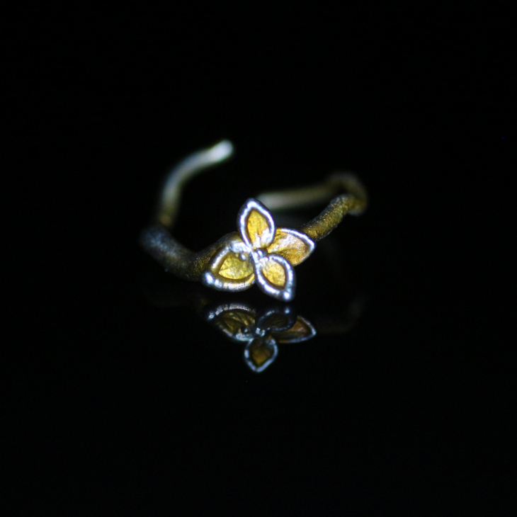 Ring in silver, Hydrangea , фото 5