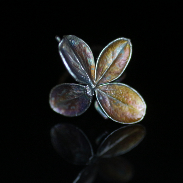 Cuff in silver, Hydrangea, фото 3