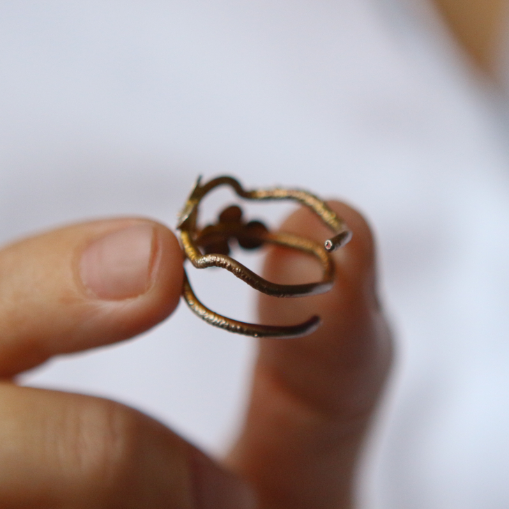 Ring in silver, Hydrangea , фото 2