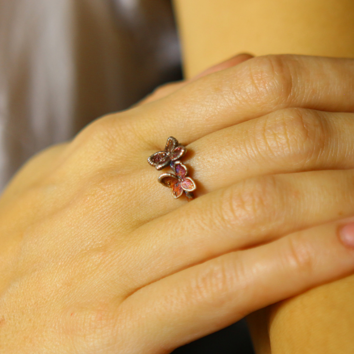 Ring in silver, Hydrangea , фото 1