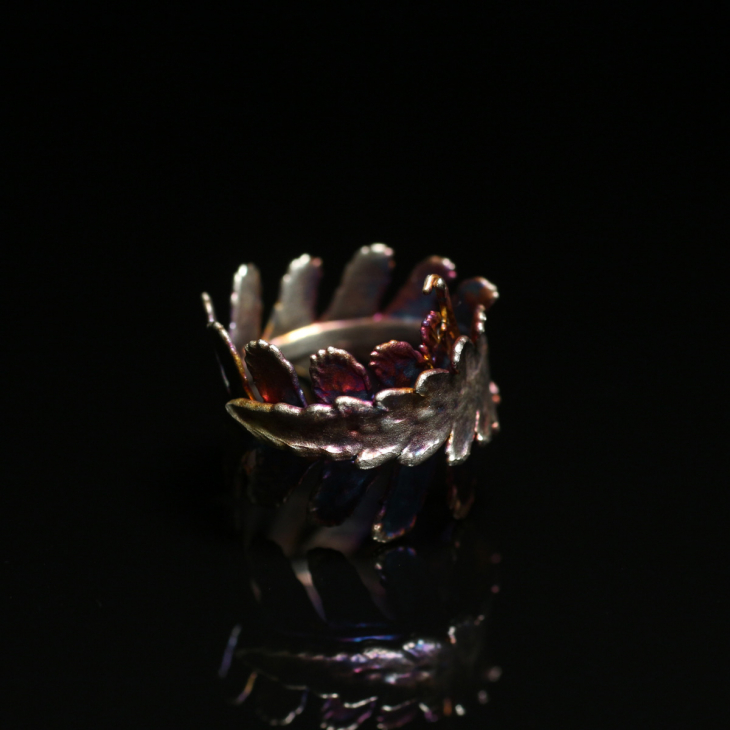 Кольцо Fern Flower в серебре, Папоротник, фото 4