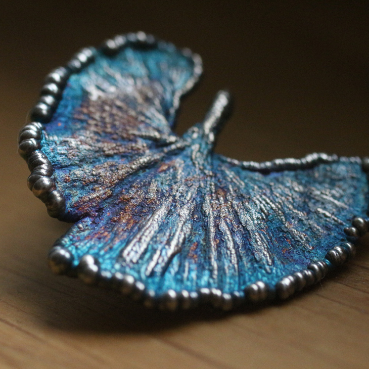 Моносерьга в серебре Love Alchemy, Гинкго, фото 2