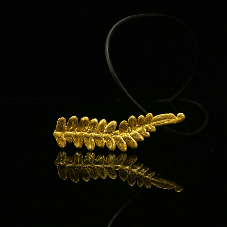 Кулон в золоте Fern Flower, Папоротник, фото 2