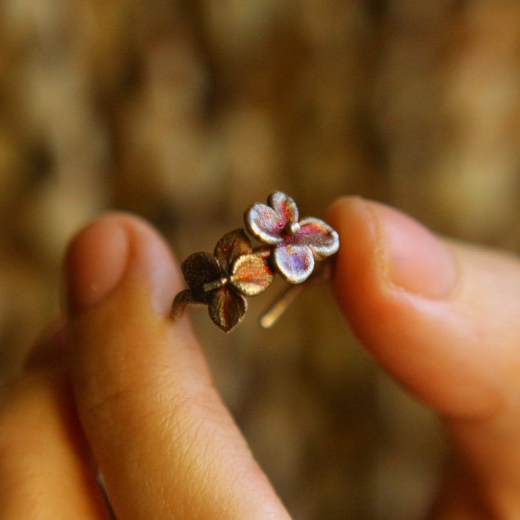 Ring in silver, Hydrangea , фото 3
