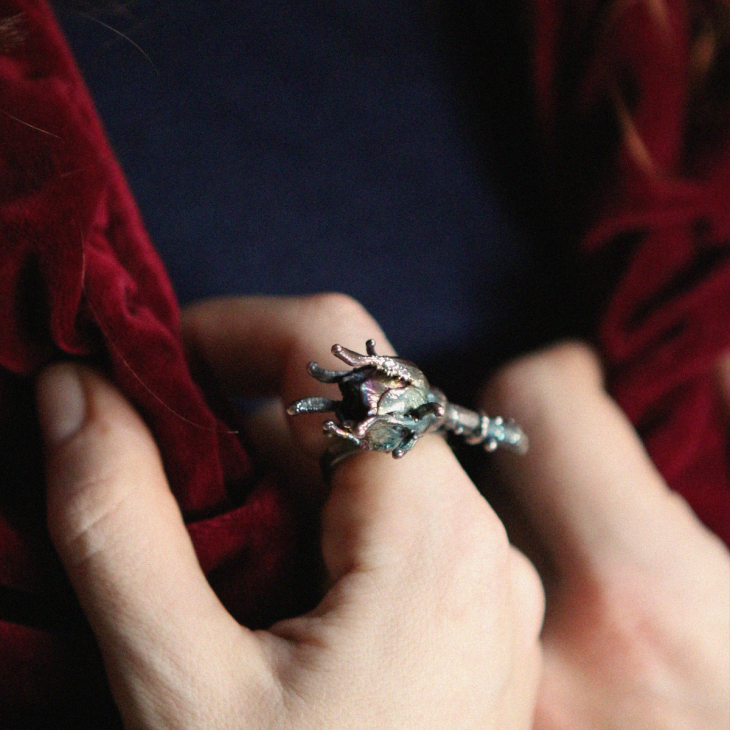 Кольцо в серебре Fleur de Magique, Роза, фото 1