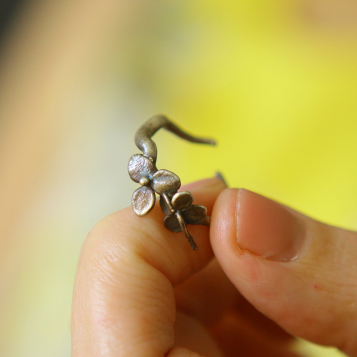 Ring in silver, Hydrangea , фото 3