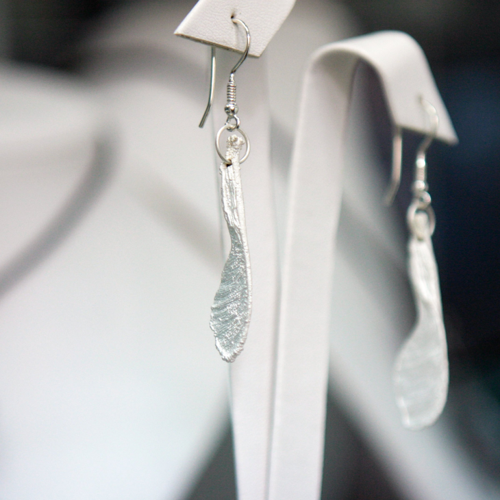 Серьги в серебре Wings of Desire, Клен, фото 2