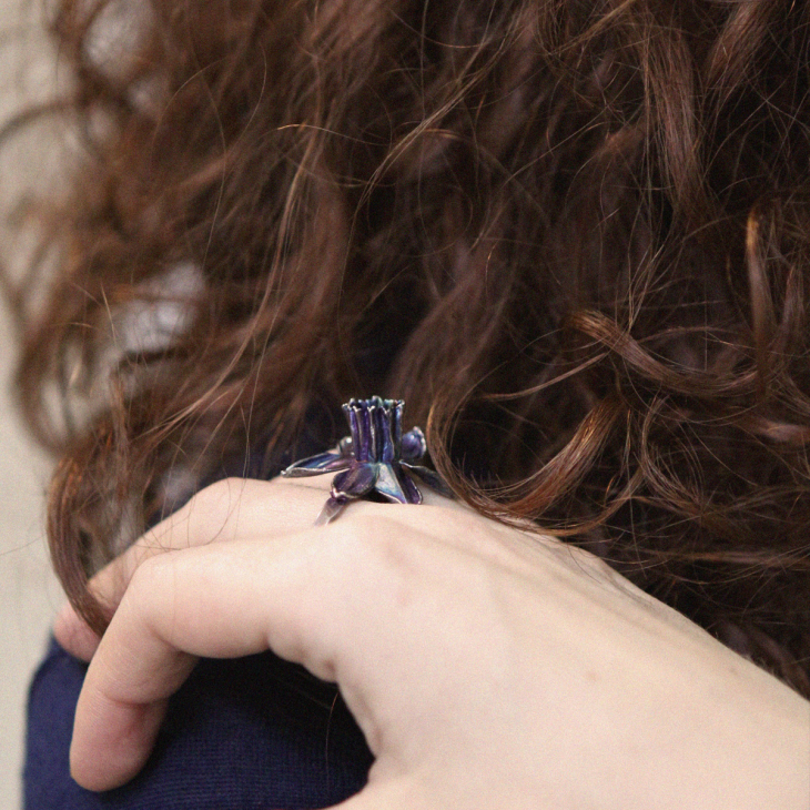 Кольцо в серебре Fleur de Magique, Нарцисс, фото 2