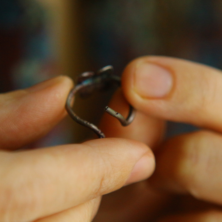 Ring in silver, Hydrangea , фото 2