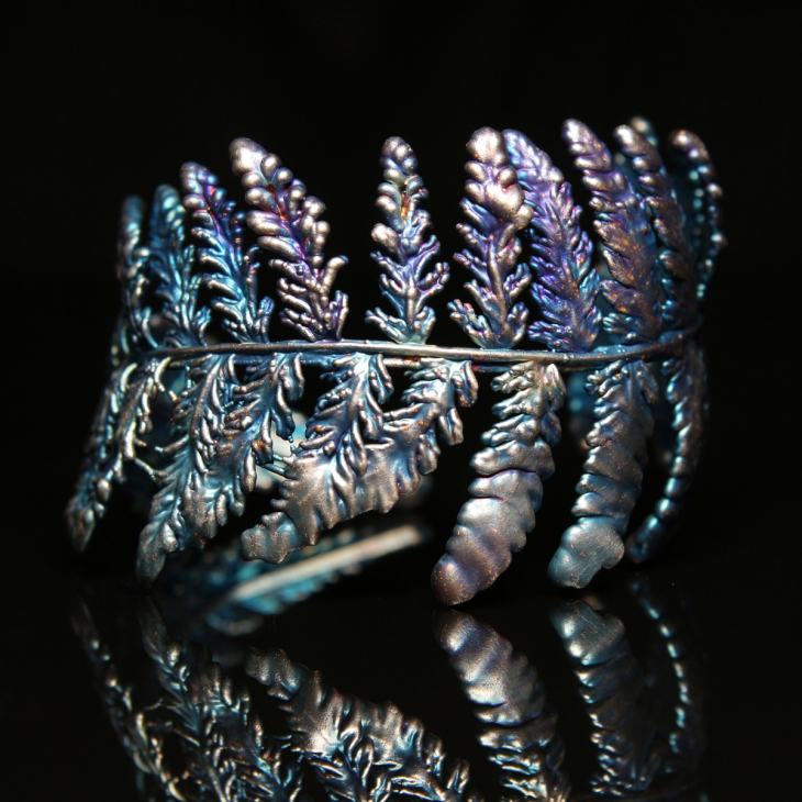 Браслет Fern Flower в серебре, Папоротник, фото 3