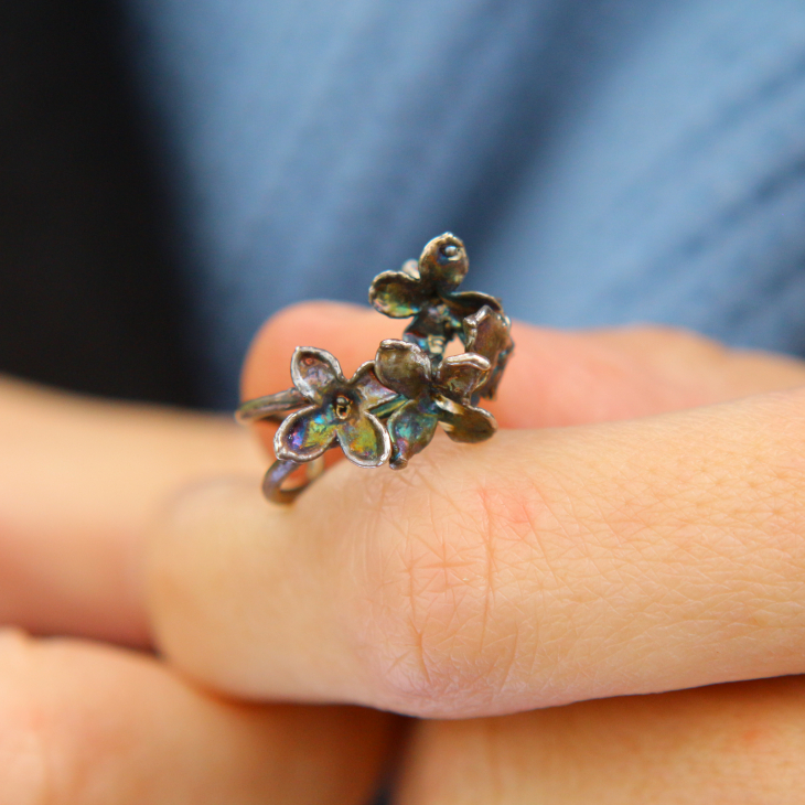 Cuff in silver,Lilac, фото 2