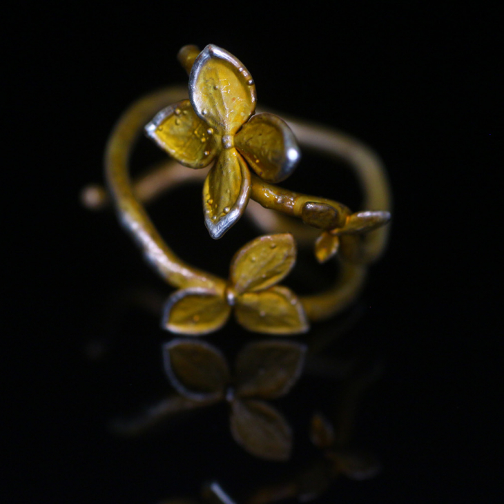 Rings in silver, Hydrangea , фото 3