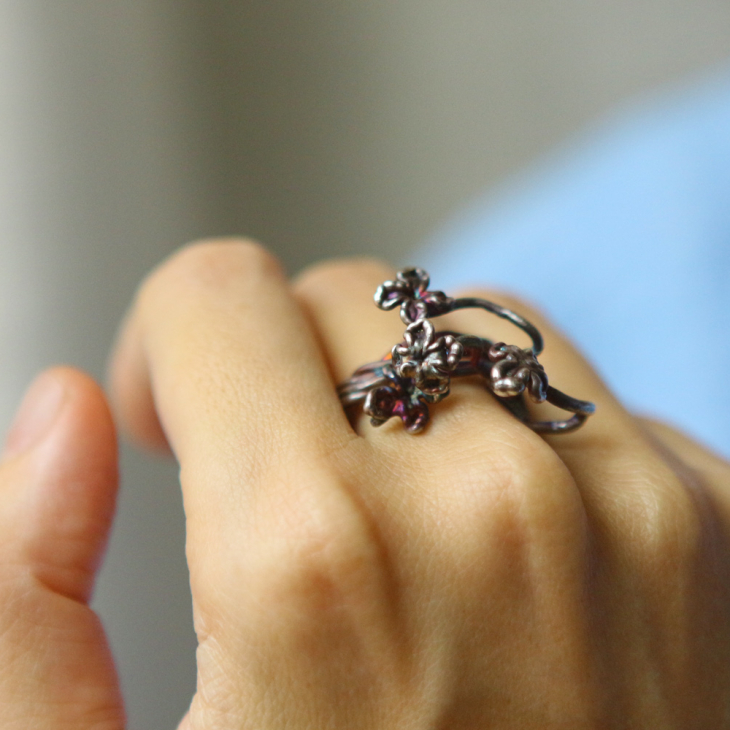  Ring in silver, Lilac, фото 4