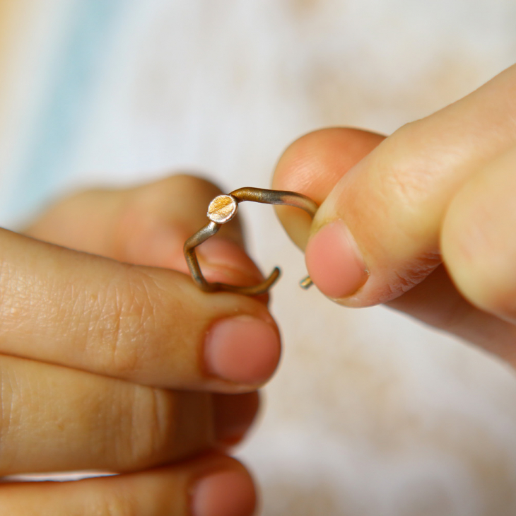 Ring in silver, Hydrangea , фото 3