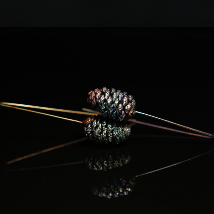 Серьги в серебре Minima, Ольха, фото 2