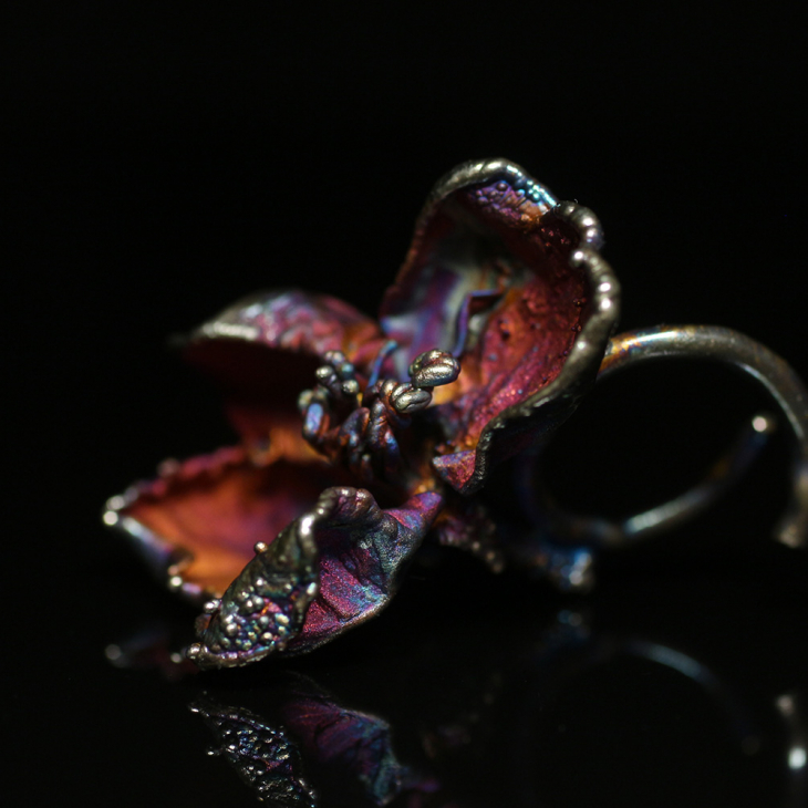 Кольцо в серебре Fleur de Magique, Яблоня, фото 2