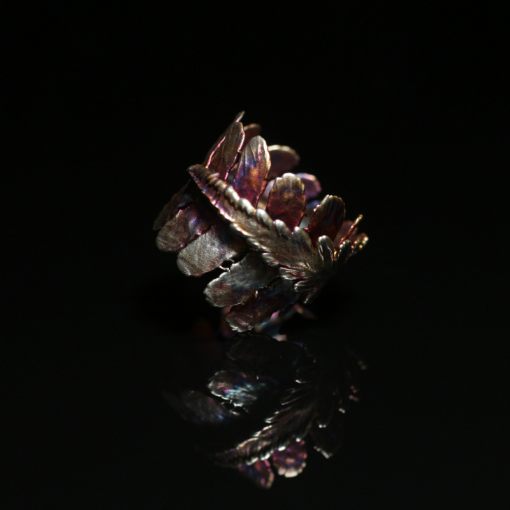 Кольцо Fern Flower в серебре, Папоротник, фото 2